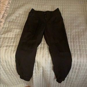 black high rise jogger pants